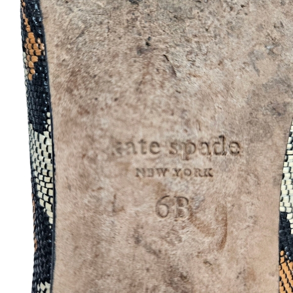 Kate Spade Metallic‎ Torte Leopard Print Raffia Flat Loafers Size 6B Women's - Picture 13 of 15